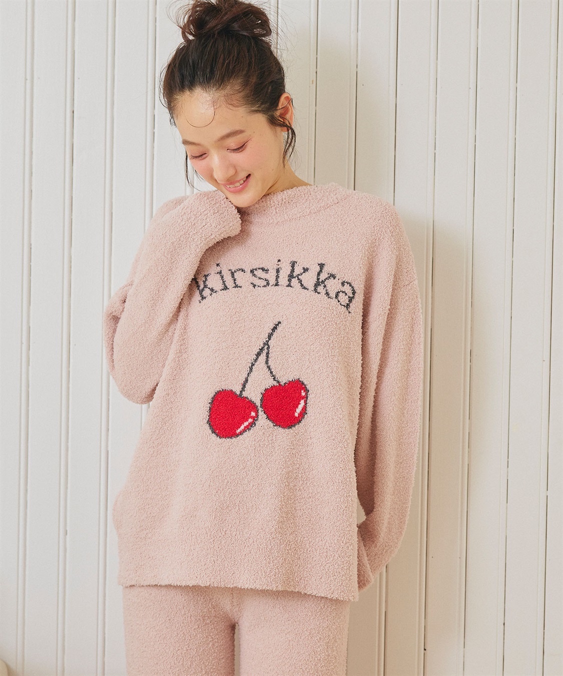 LAFUKU 【LAFUKU/ラフク】もちふわマシュマロニットフルーツ刺繍トップス/ルームウェア◆洗濯可能◆（上下別売り）_sub_12
