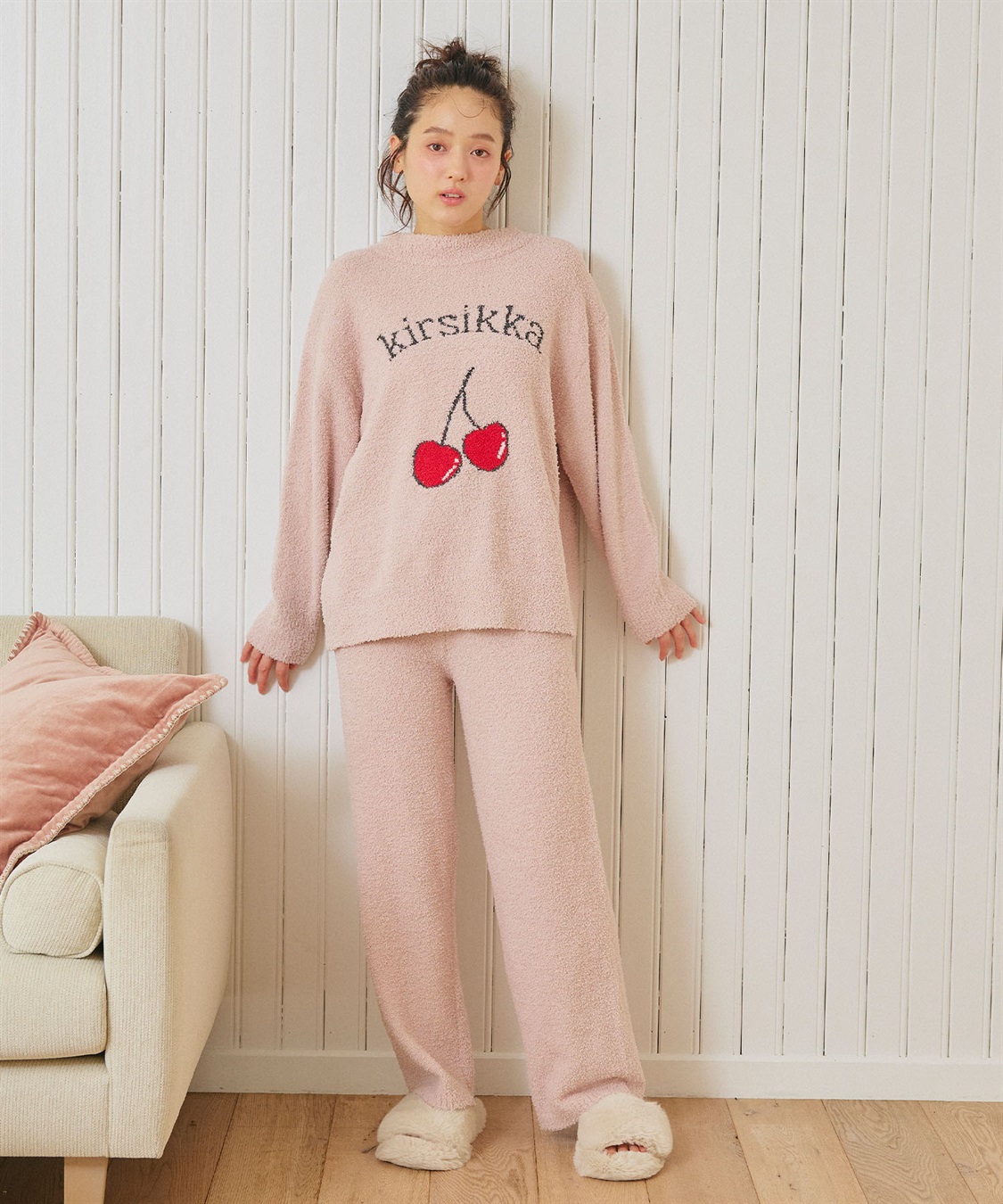 LAFUKU 【LAFUKU/ラフク】もちふわマシュマロニットフルーツ刺繍トップス/ルームウェア◆洗濯可能◆（上下別売り）_sub_15