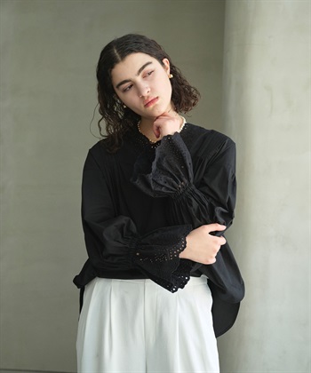 N.O.R.C <TIME SALE>カットワーク刺繍ボリュームスリーブブラウス_subthumb_7