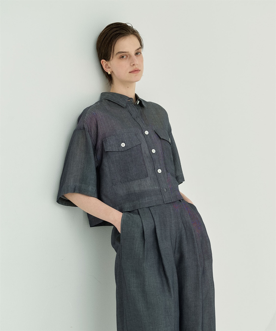 N.O.R.C シアーデニムCPOシャツ_sub_7