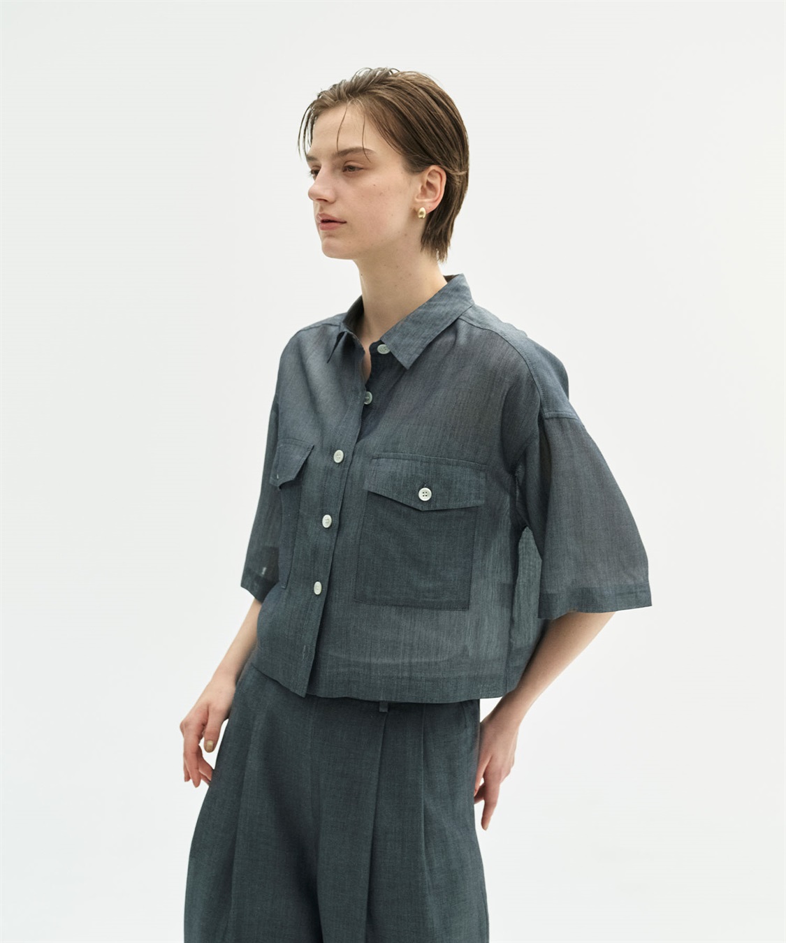 N.O.R.C シアーデニムCPOシャツ_sub_11