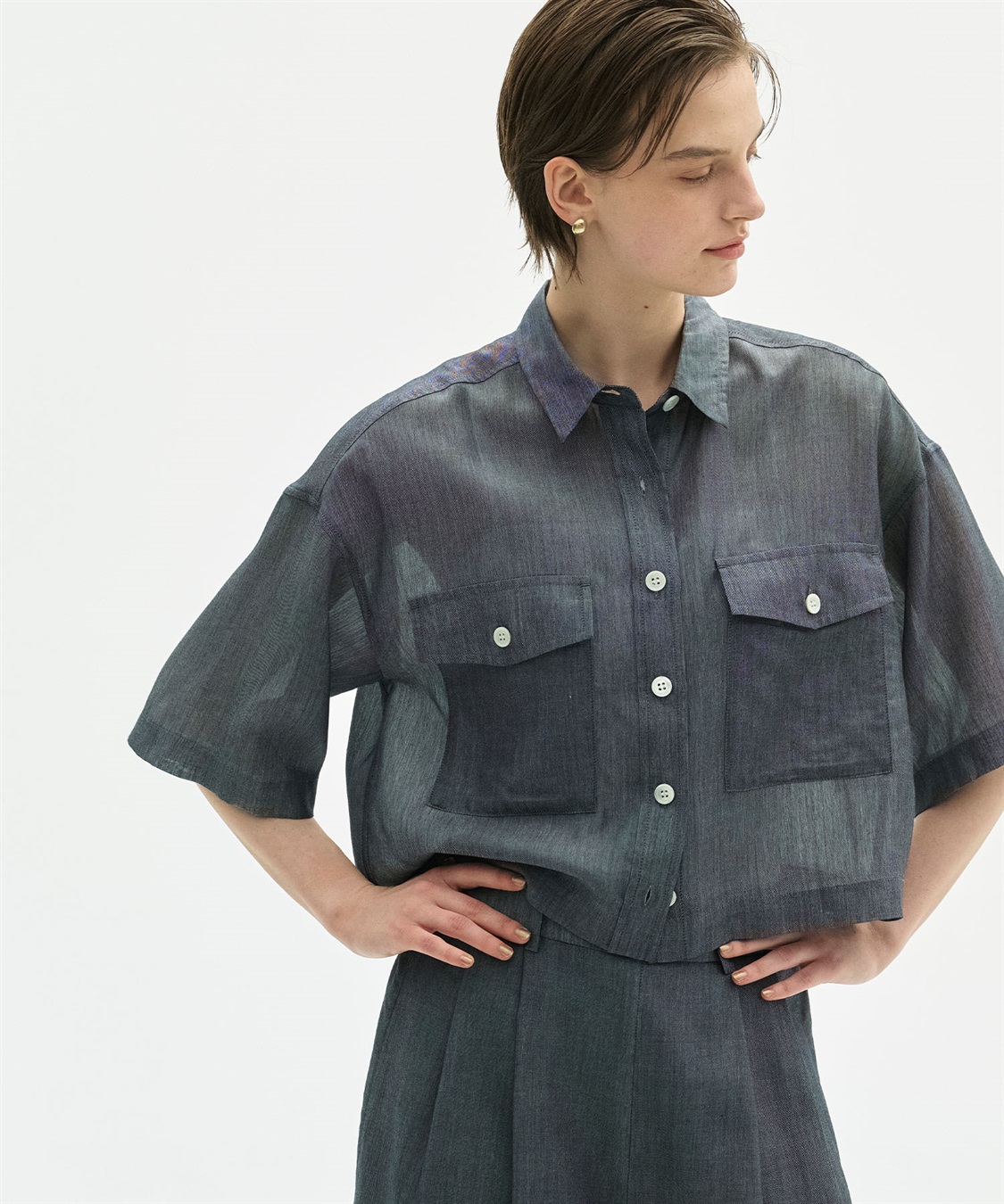 N.O.R.C シアーデニムCPOシャツ_sub_12