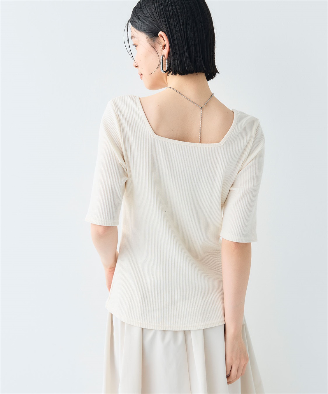 CROSS FUNCTION 《UVカット》エブ楽 前後2wayテレコ５分袖Tシャツ_sub_7