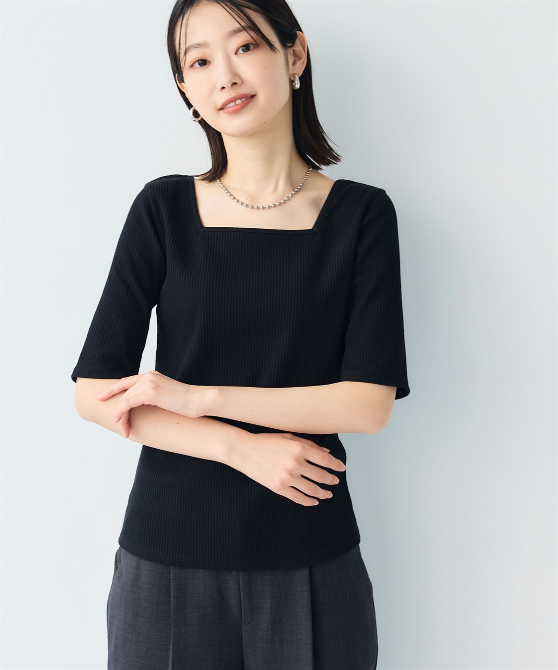 CROSS FUNCTION 《UVカット》エブ楽 前後2wayテレコ５分袖Tシャツ_sub_11
