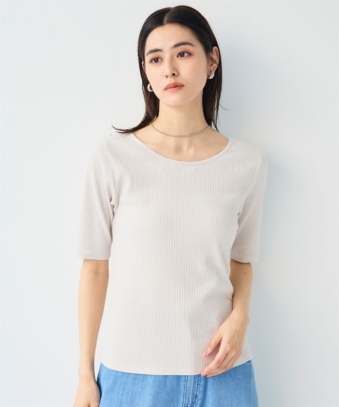 CROSS FUNCTION 《UVカット》エブ楽 前後2wayテレコ５分袖Tシャツ_sub_17