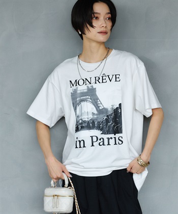 CROSS FUNCTION 《UV・接触冷感》エブ楽 ParisフォトプリントTシャツ_subthumb_2