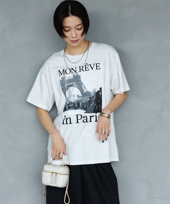 CROSS FUNCTION 《UV・接触冷感》エブ楽 ParisフォトプリントTシャツ_subthumb_3