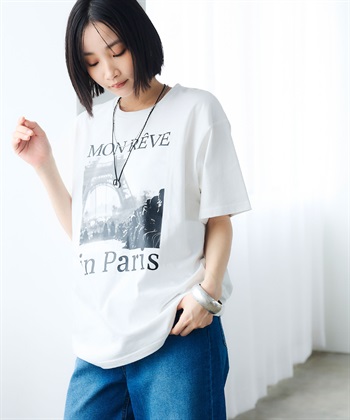CROSS FUNCTION 《UV・接触冷感》エブ楽 ParisフォトプリントTシャツ_subthumb_12