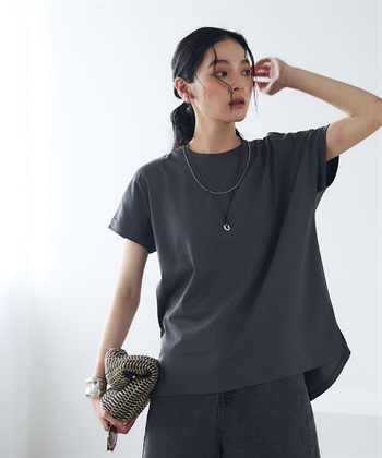CROSS FUNCTION 《汗染み防止》エブ楽 天竺フレンチスリーブTシャツ_subthumb_1