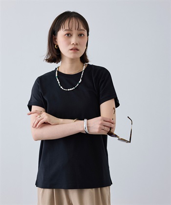CROSS FUNCTION 《汗染み防止》エブ楽 天竺フレンチスリーブTシャツ_subthumb_2