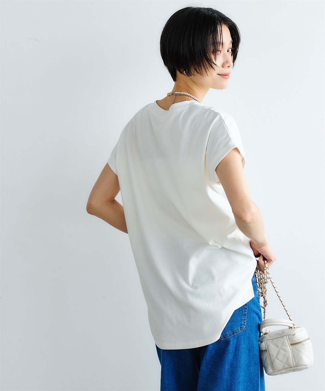 CROSS FUNCTION 《汗染み防止》エブ楽 天竺フレンチスリーブTシャツ_sub_11
