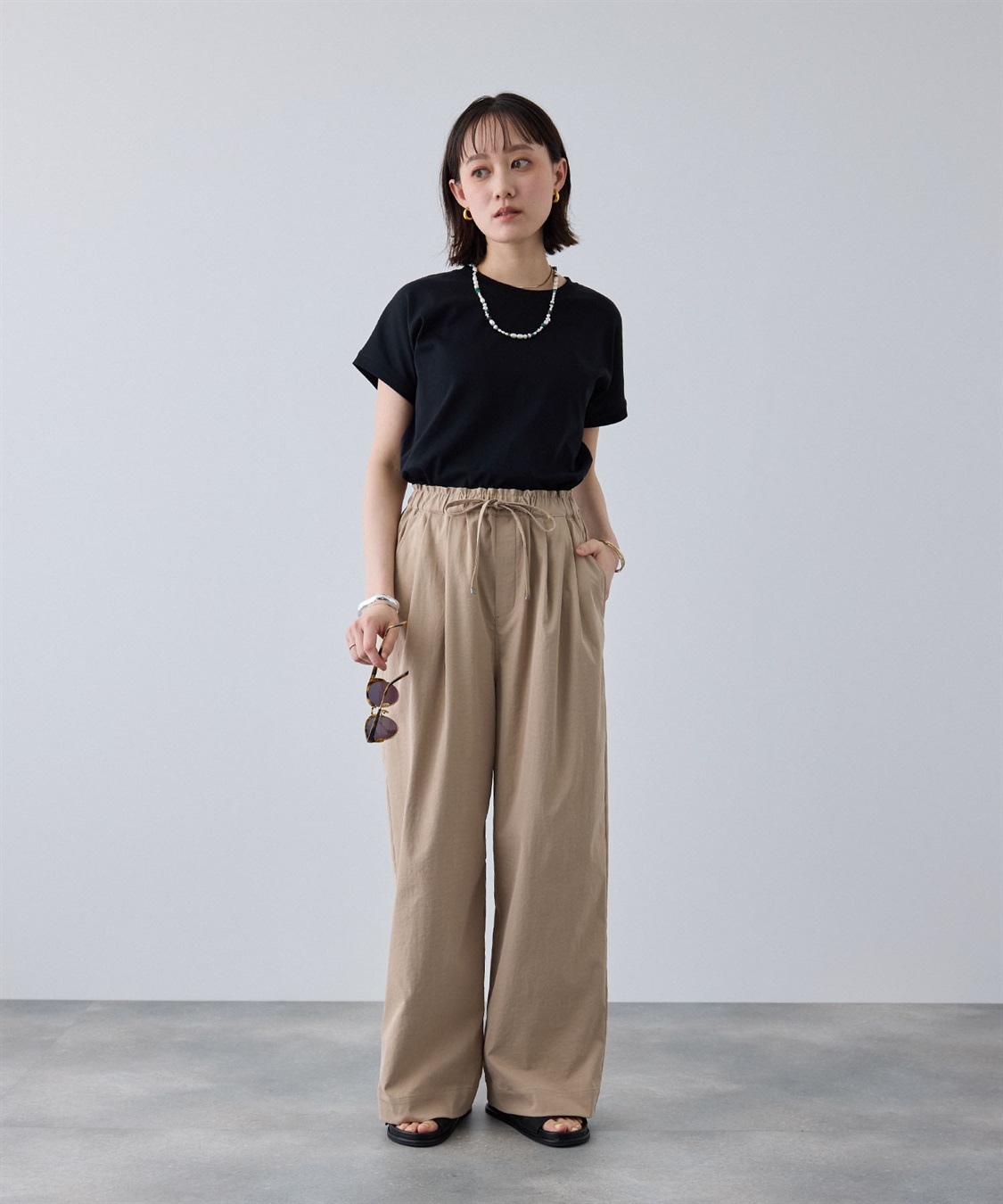 CROSS FUNCTION 《汗染み防止》エブ楽 天竺フレンチスリーブTシャツ_sub_18