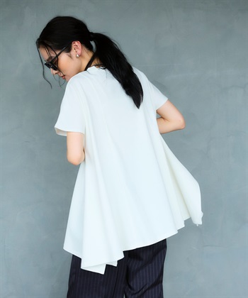 CROSS FUNCTION 《汗染み防止》エブ楽 天竺アシメトリーデザインTシャツ_subthumb_4