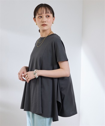 CROSS FUNCTION 《汗染み防止》エブ楽 天竺アシメトリーデザインTシャツ_subthumb_13