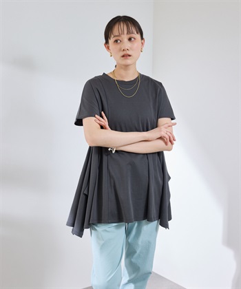 CROSS FUNCTION 《汗染み防止》エブ楽 天竺アシメトリーデザインTシャツ_subthumb_16