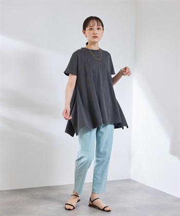 CROSS FUNCTION 《汗染み防止》エブ楽 天竺アシメトリーデザインTシャツ_subthumb_19