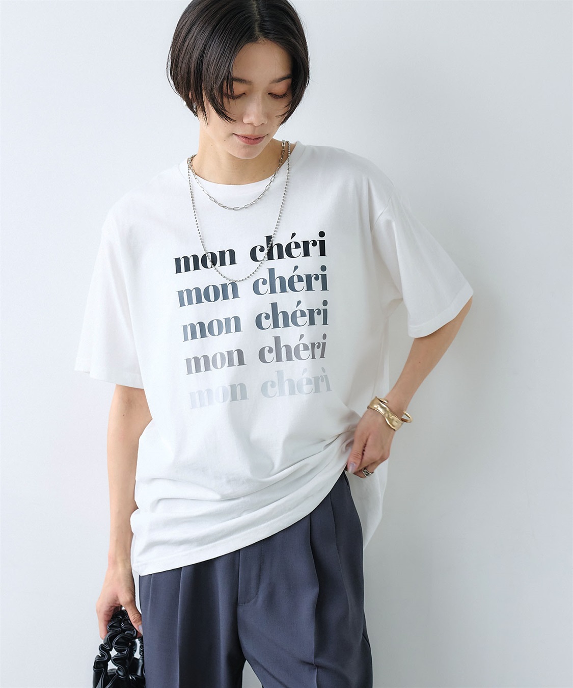 CROSS FUNCTION 《UV・接触冷感》エブ楽 ロゴプリントTシャツ_sub_1