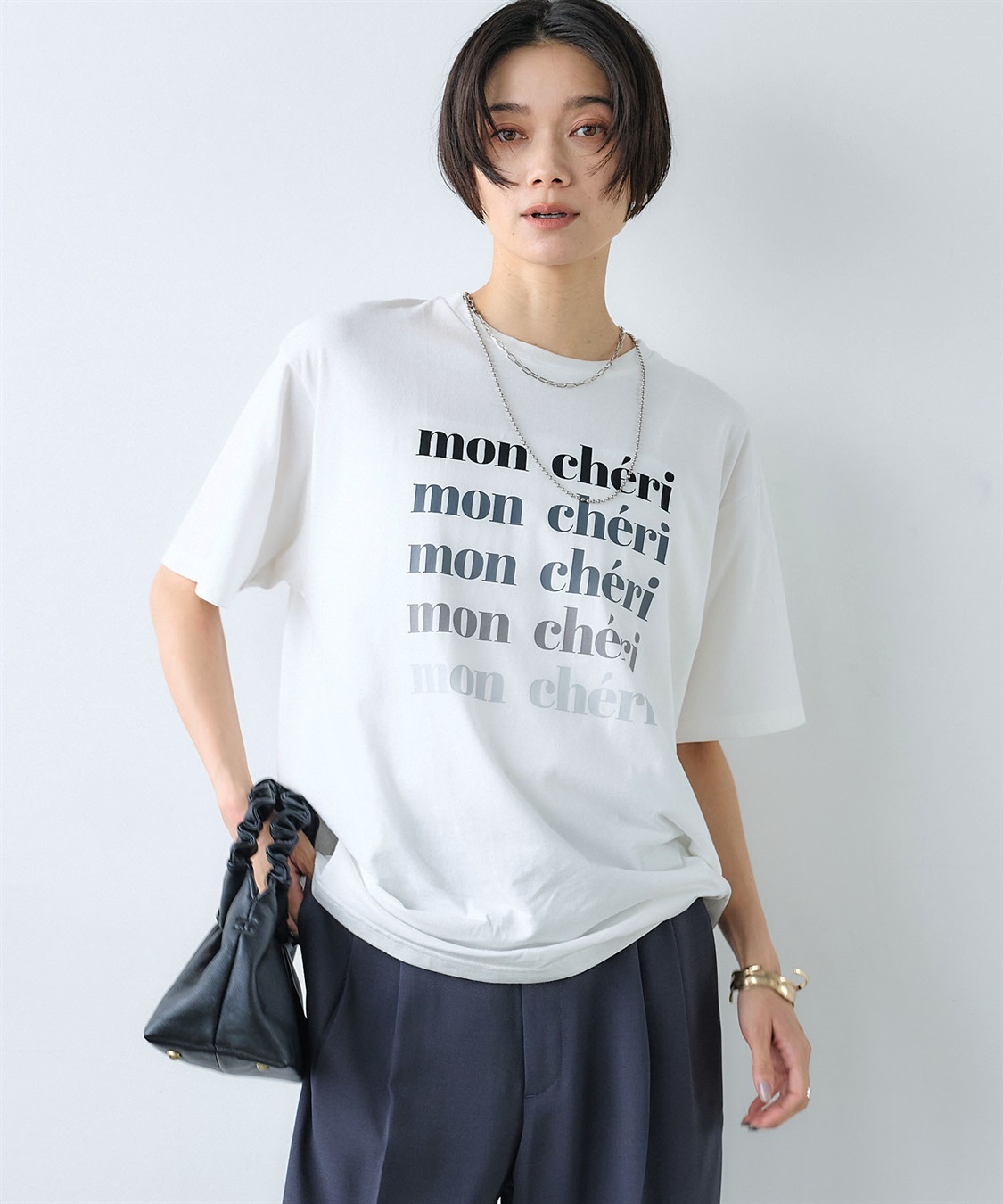 CROSS FUNCTION 《UV・接触冷感》エブ楽 ロゴプリントTシャツ_sub_2