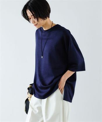 CROSS FUNCTION 《UV/接触冷感》エブ楽 なめらかダンボール ビッグシルエットTシャツ_subthumb_7