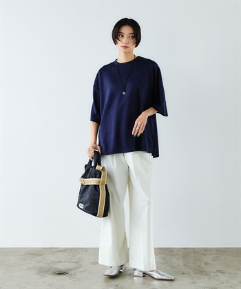 CROSS FUNCTION 《UV/接触冷感》エブ楽 なめらかダンボール ビッグシルエットTシャツ_subthumb_9