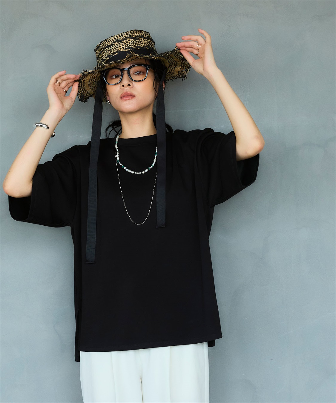 CROSS FUNCTION 《UV/接触冷感》エブ楽 なめらかダンボール ビッグシルエットTシャツ_sub_11