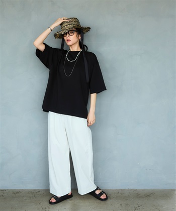 CROSS FUNCTION 《UV/接触冷感》エブ楽 なめらかダンボール ビッグシルエットTシャツ_subthumb_13