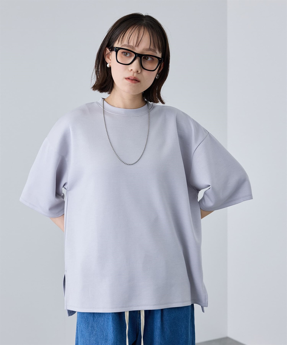 CROSS FUNCTION 《UV/接触冷感》エブ楽 なめらかダンボール ビッグシルエットTシャツ_sub_15