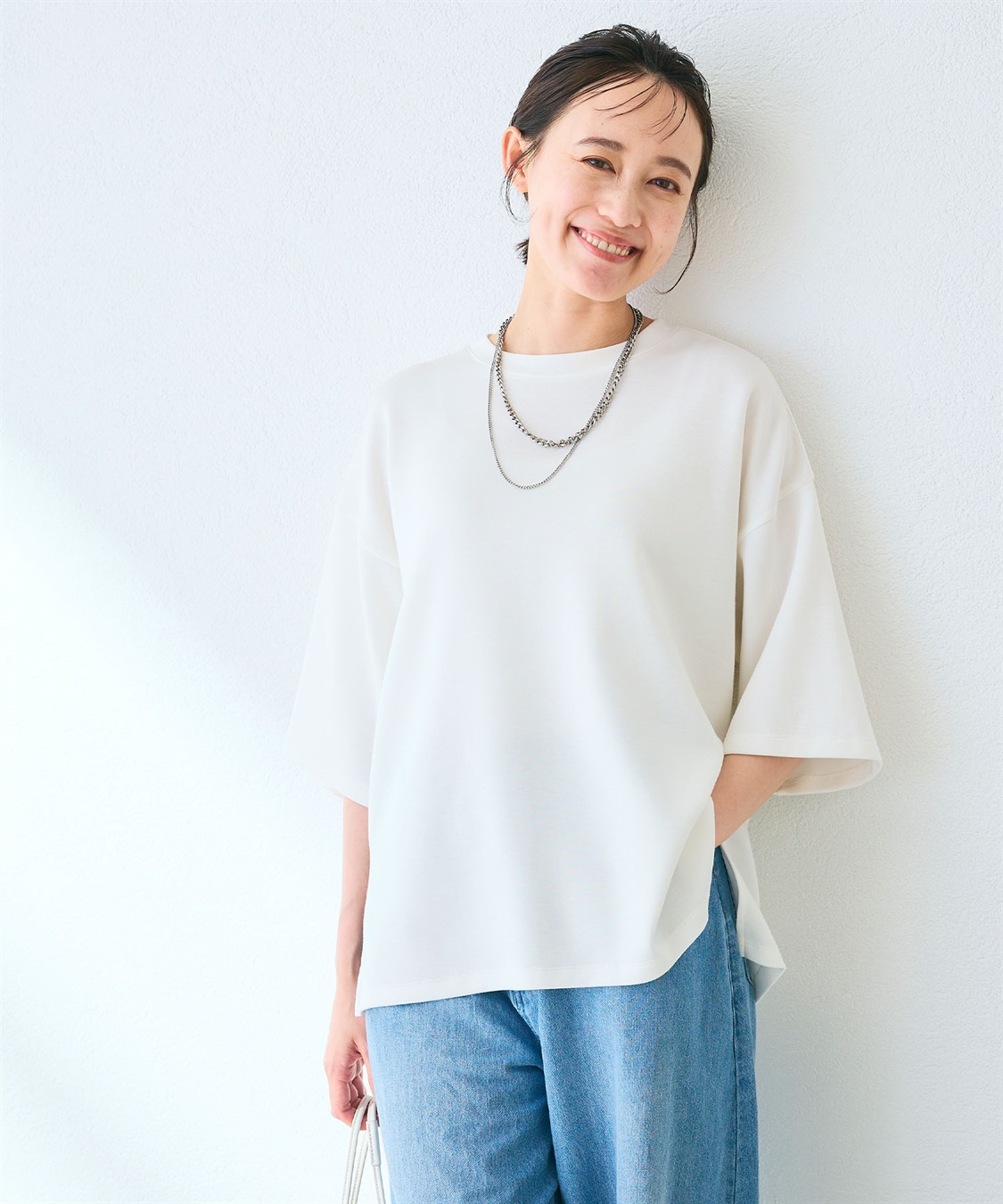 CROSS FUNCTION 《UV/接触冷感》エブ楽 なめらかダンボール ビッグシルエットTシャツ_sub_19