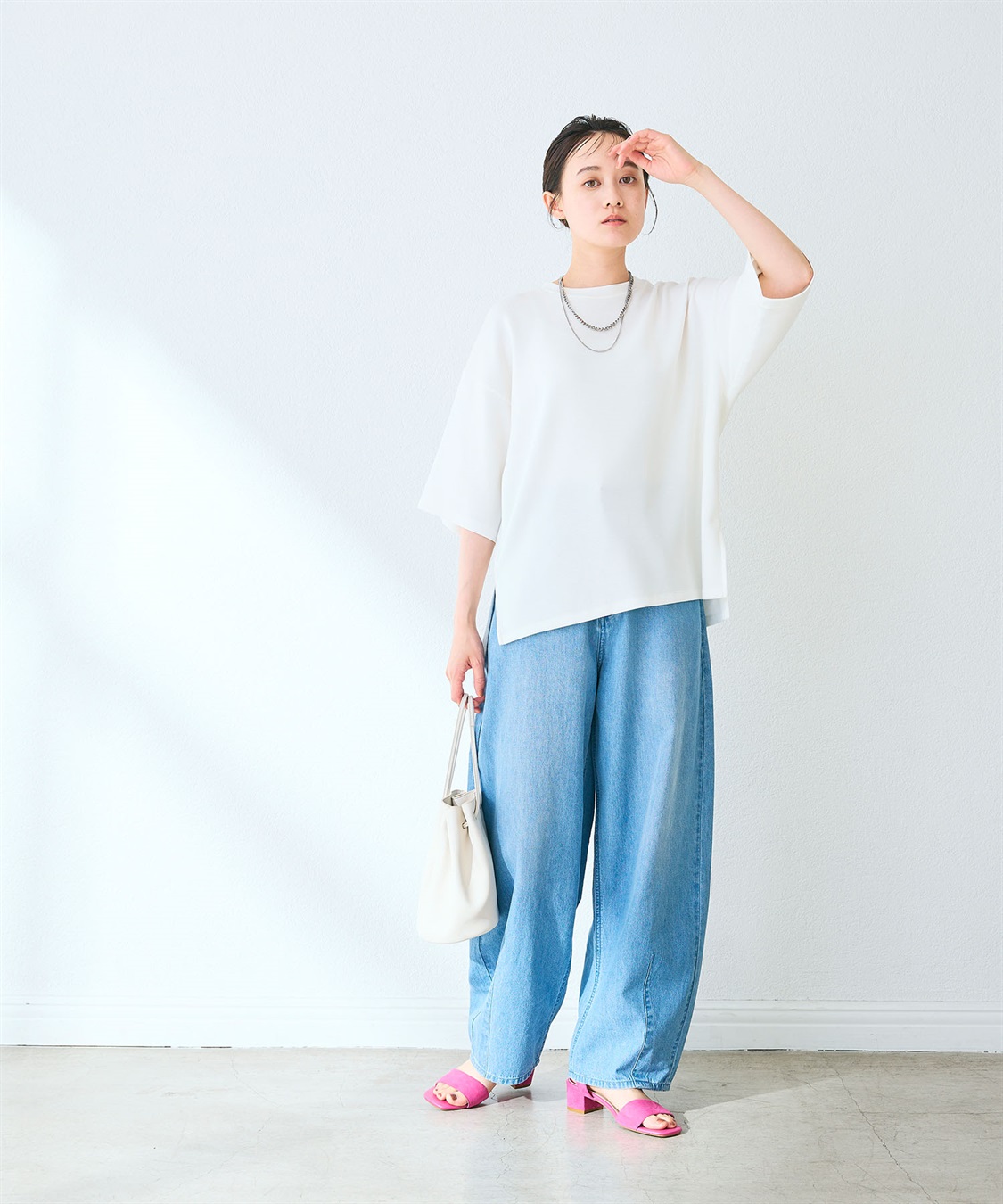CROSS FUNCTION 《UV/接触冷感》エブ楽 なめらかダンボール ビッグシルエットTシャツ_sub_20