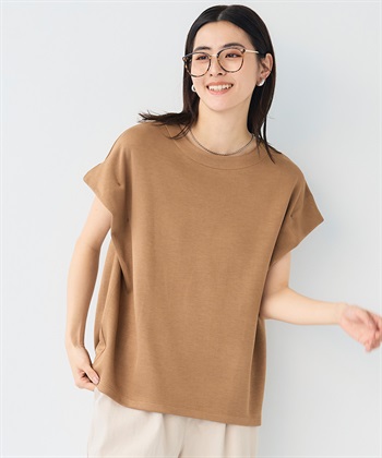 CROSS FUNCTION 《UV/接触冷感》エブ楽 なめらかダンボール フレンチスリーブドルマンTシャツ_subthumb_1