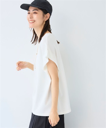 CROSS FUNCTION 《UV/接触冷感》エブ楽 なめらかダンボール フレンチスリーブドルマンTシャツ_subthumb_6
