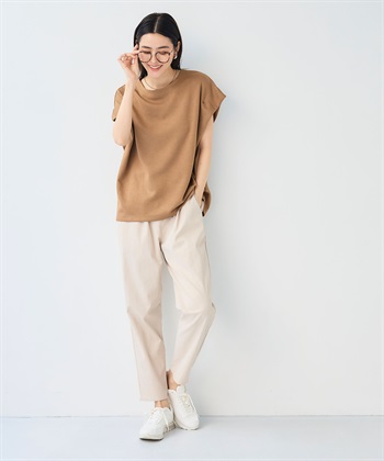 CROSS FUNCTION 《UV/接触冷感》エブ楽 なめらかダンボール フレンチスリーブドルマンTシャツ_subthumb_20
