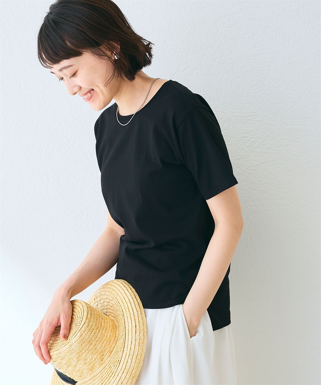 CROSS FUNCTION 《汗染み防止》裾スリットベーシックTシャツ_sub_15