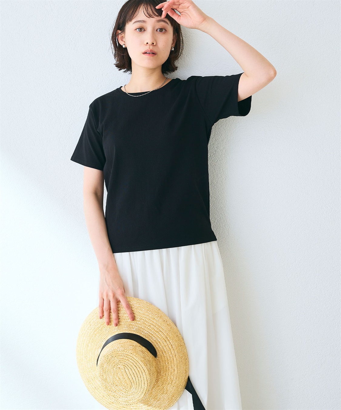 CROSS FUNCTION 《汗染み防止》裾スリットベーシックTシャツ_sub_16