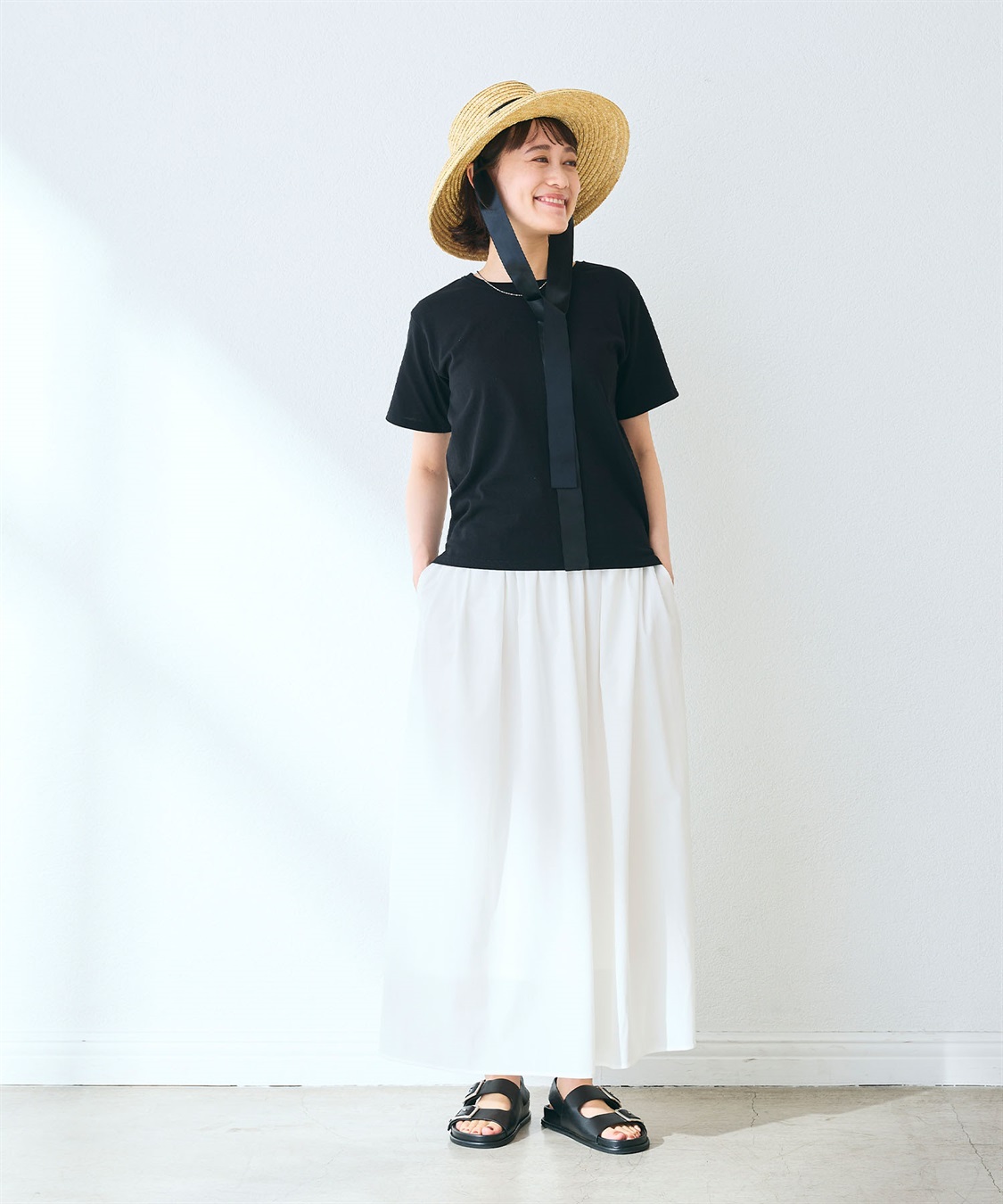 CROSS FUNCTION 《汗染み防止》裾スリットベーシックTシャツ_sub_17