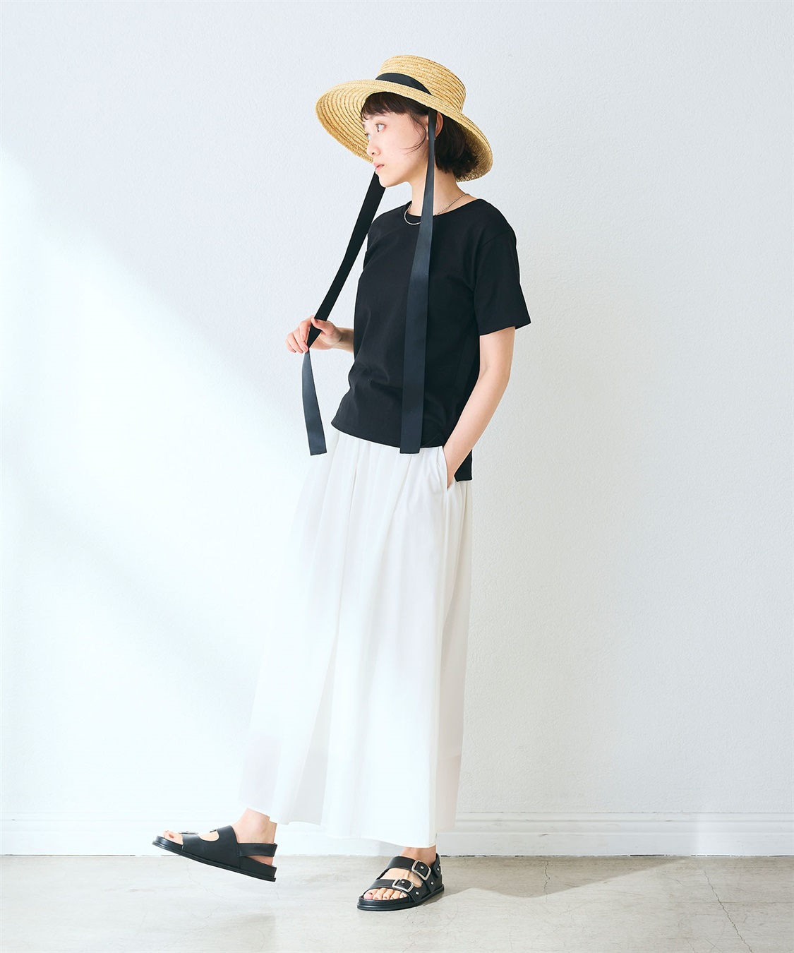 CROSS FUNCTION 《汗染み防止》裾スリットベーシックTシャツ_sub_18
