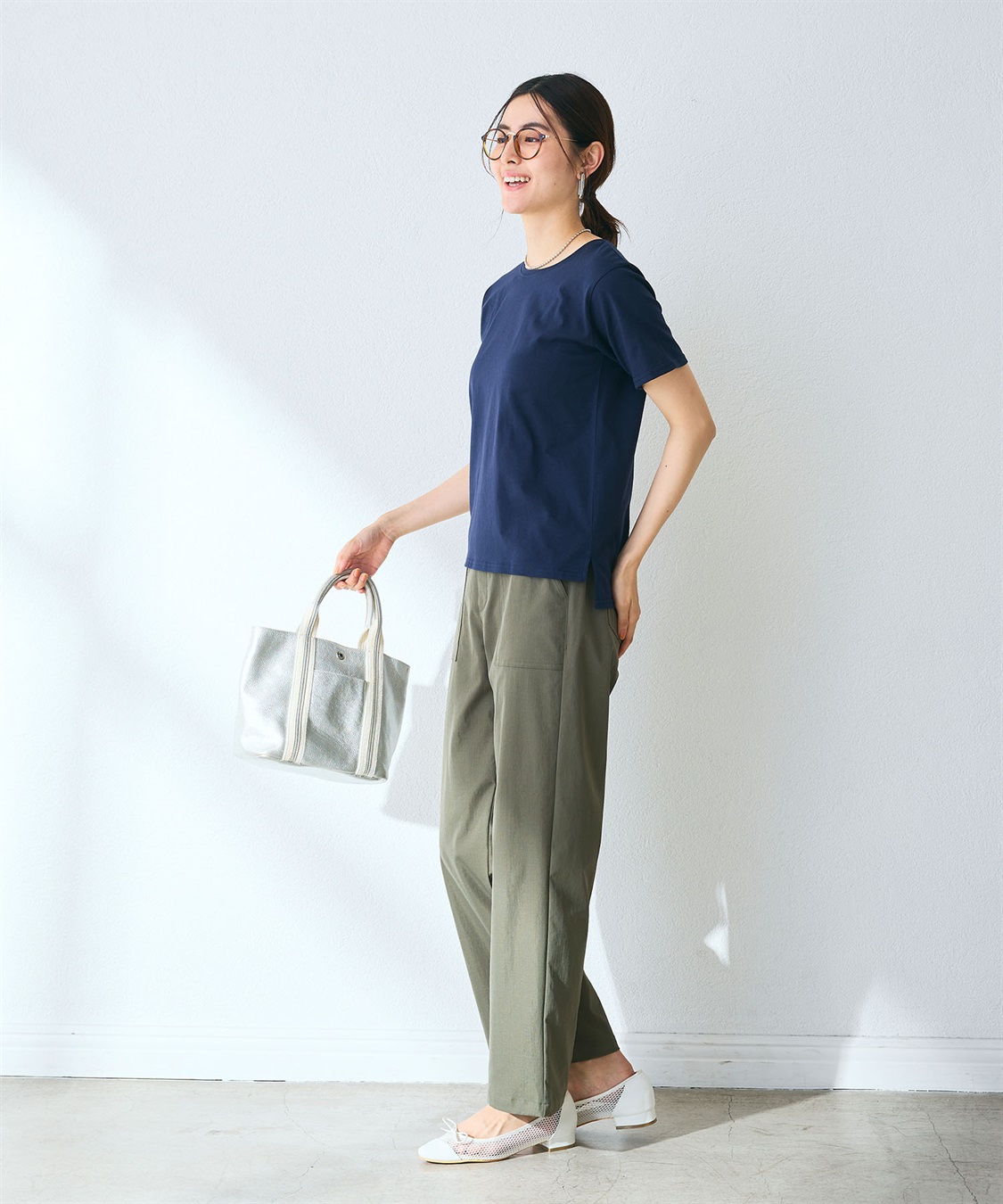 CROSS FUNCTION 《汗染み防止》裾スリットベーシックTシャツ_sub_21
