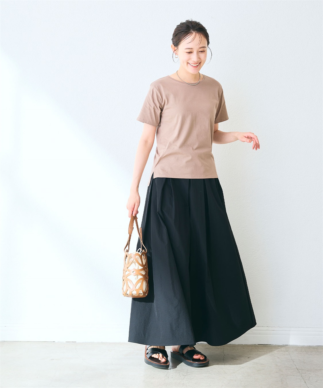 CROSS FUNCTION 《汗染み防止》裾スリットベーシックTシャツ_sub_23