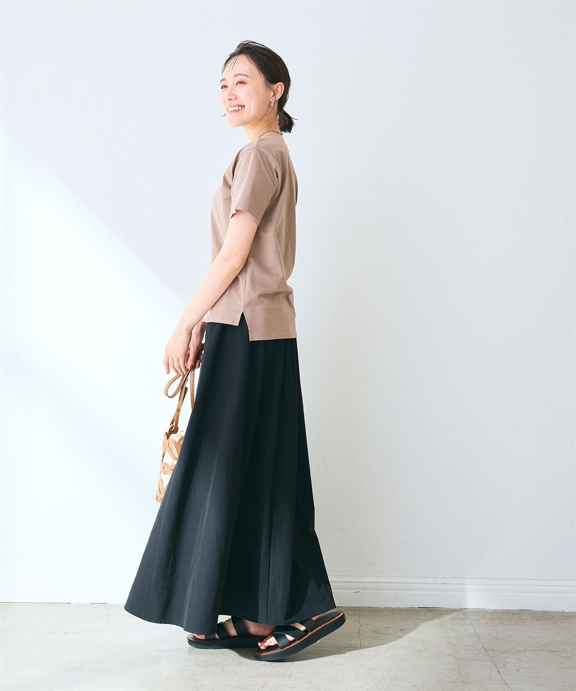 CROSS FUNCTION 《汗染み防止》裾スリットベーシックTシャツ_sub_24