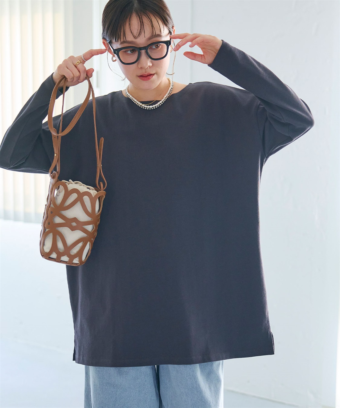 CROSS FUNCTION 《よれにくい》オーバーサイズコットンロングスリーブTシャツ_sub_10