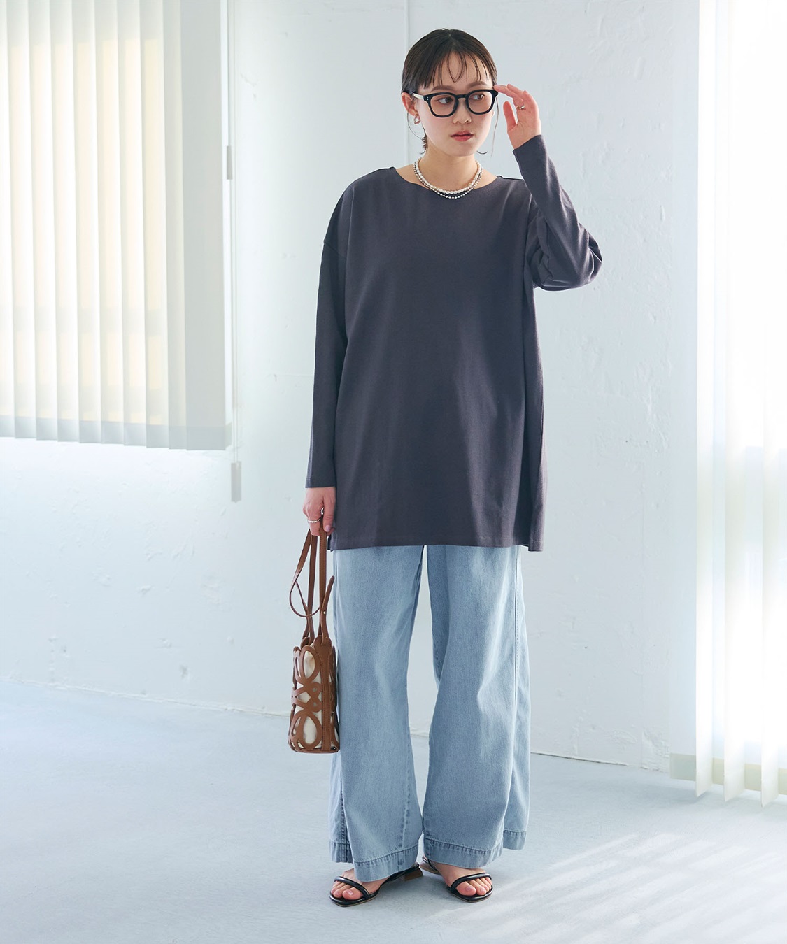 CROSS FUNCTION 《よれにくい》オーバーサイズコットンロングスリーブTシャツ_sub_13