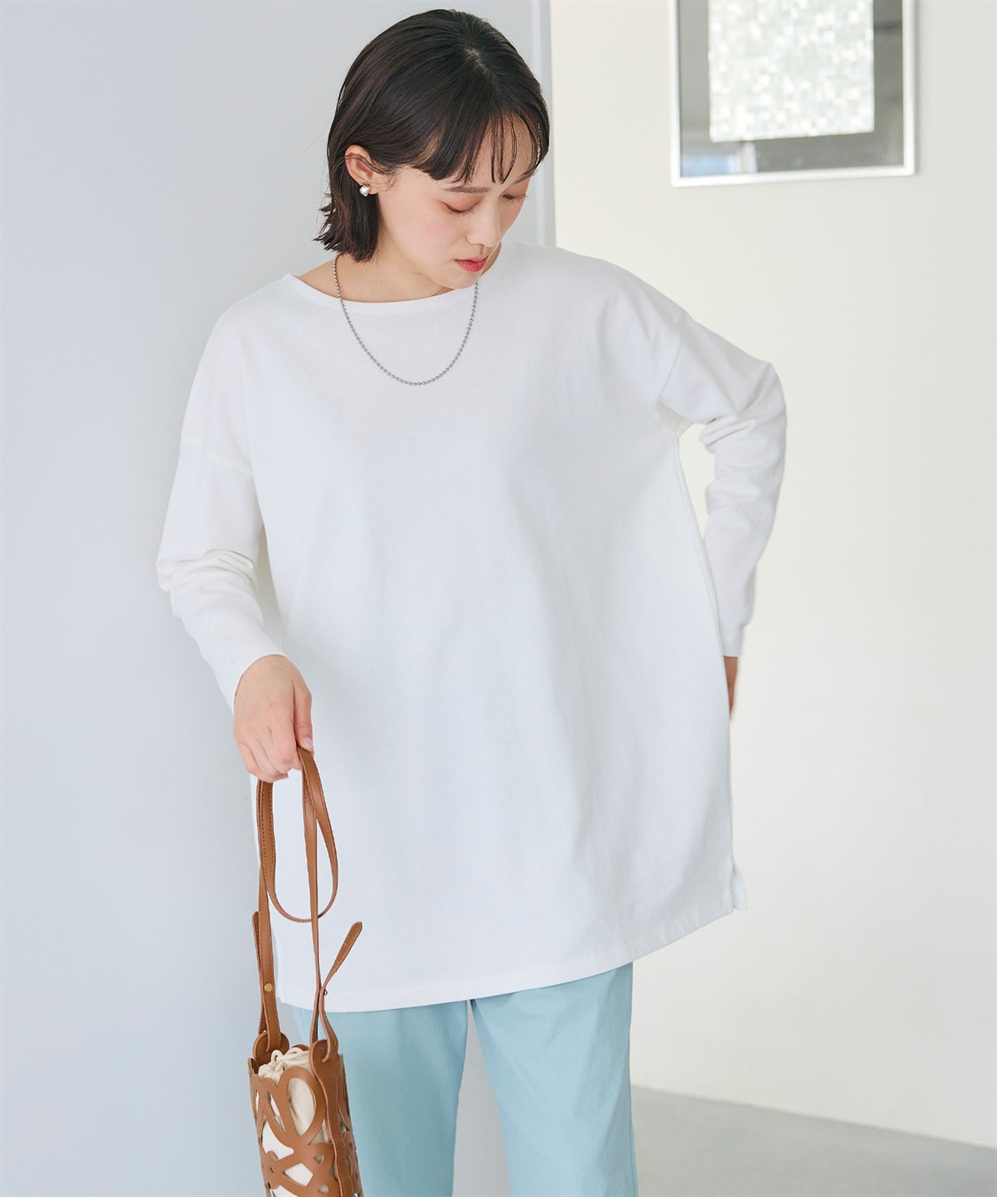CROSS FUNCTION 《よれにくい》オーバーサイズコットンロングスリーブTシャツ_sub_23