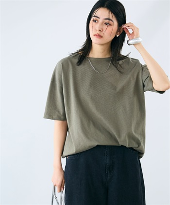 CROSS FUNCTION 《よれにくい》エブ楽 オーバーサイズハーフスリーブコットンTシャツ_subthumb_20