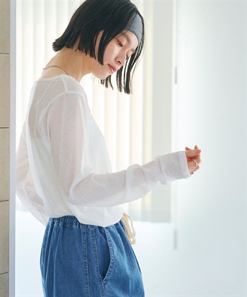 CROSS FUNCTION 《接触冷感》エブ楽 シアーリブロングTシャツ_subthumb_10