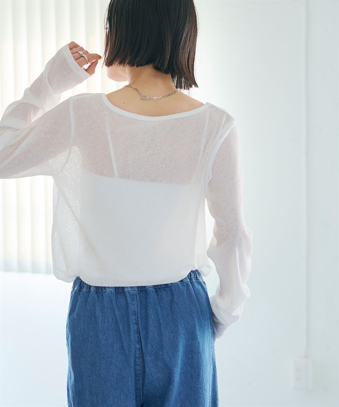 CROSS FUNCTION 《接触冷感》エブ楽 シアーリブロングTシャツ_sub_11