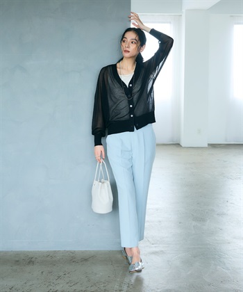 CROSS FUNCTION 《洗える》サマ美え ドライシアーニットカーディガン_subthumb_17