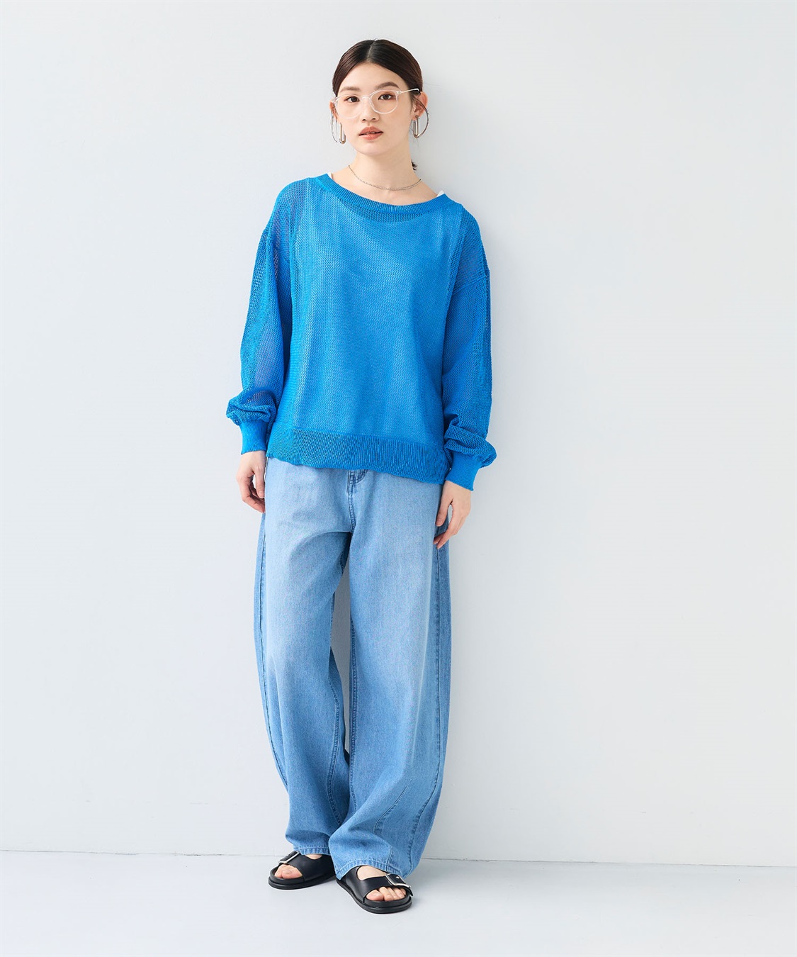 CROSS FUNCTION 《洗える》エブ楽 クラフトメッシュニットアンサンブル_sub_26