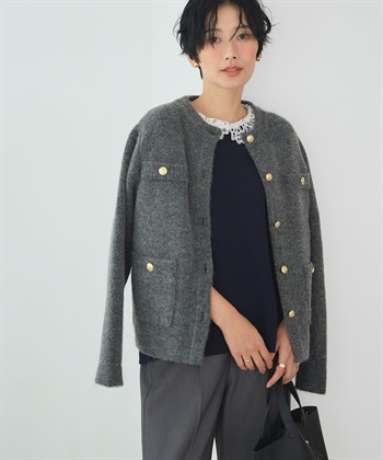 CROSS FUNCTION 《抗菌防臭》サマ美え 金釦ニットジャケット_subthumb_15