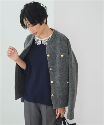 CROSS FUNCTION 《抗菌防臭》サマ美え 金釦ニットジャケット_subthumb_17