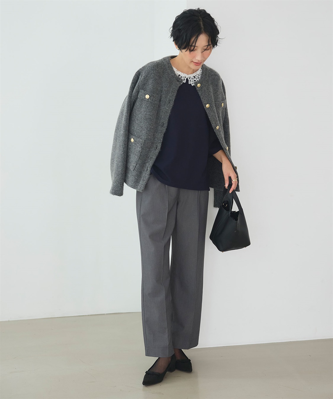 CROSS FUNCTION 《抗菌防臭》サマ美え 金釦ニットジャケット_sub_18